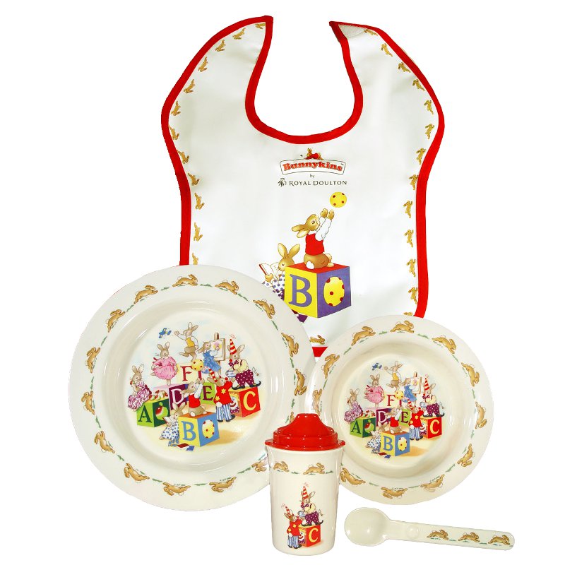 Bunnykins ABC Building Blocks 5 Piece Melamine Dinner Set