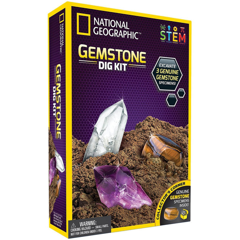 National Geographic Science Value Pack: Dino Fossil + Gemstone