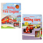 Usborne Wind-Up Book Value Pack: Noisy Fire Engine + Racing Cars