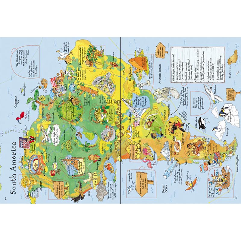 Usborne Lift-the-Flap Picture Atlas Board Book with World Map