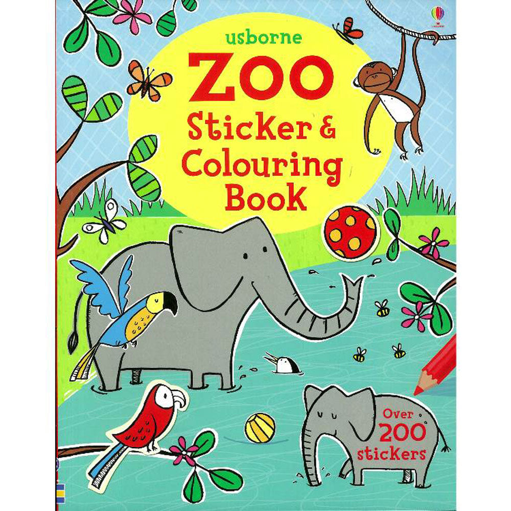 Usborne Zoo Sticker & Colouring Book