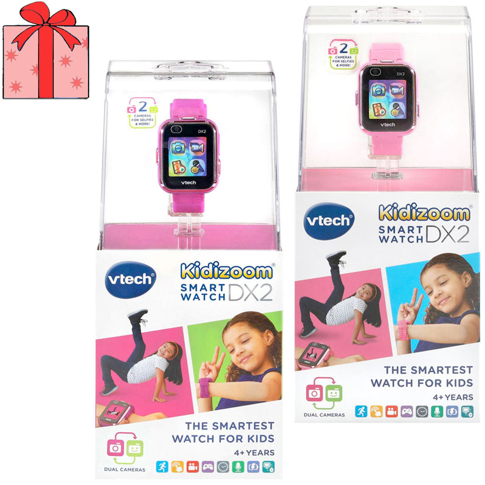 VTech Kidizoom Smart Watch DX2 Value Pack: Purple + Pink + Gift Wrapping