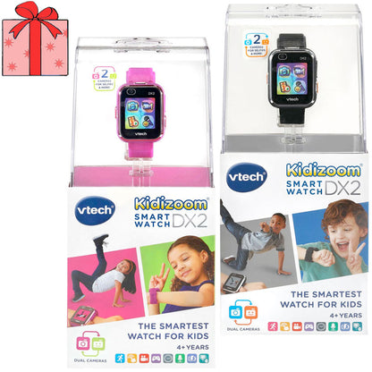 VTech Kidizoom Smart Watch DX2 Value Pack: Purple + Black + Gift Wrapping