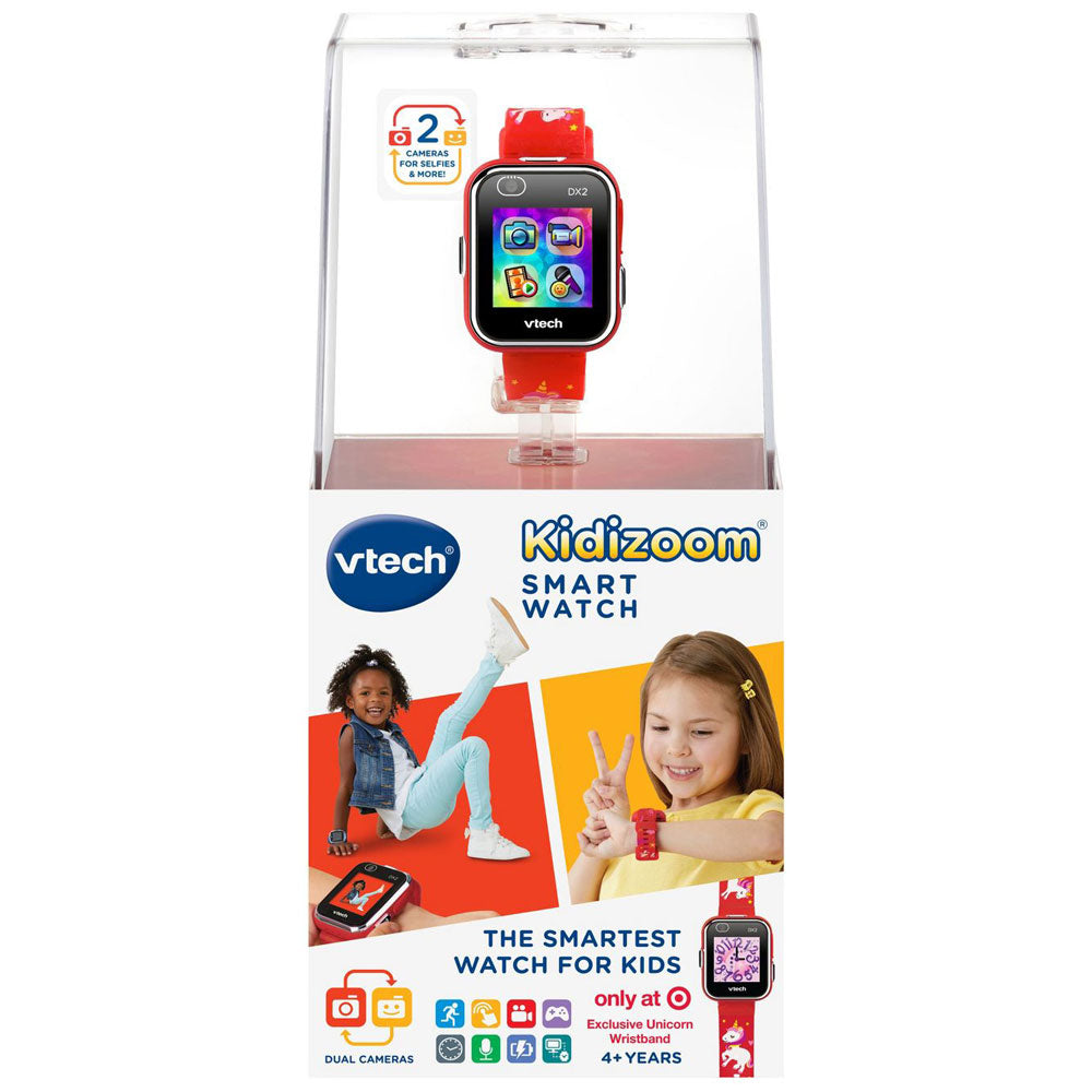 VTech Kidizoom Smart Watch DX2 Red with Unicorn Pattern
