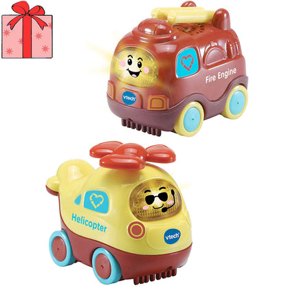 [DISCONTINUED] VTech Toot-Toot Drivers Eco-friendly Special Edition Value Pack: Fire Engine + Helicopter + Gift Wrapping