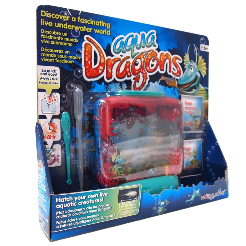 Aqua Dragons are Live acuatic creatures which you will hatch and bring to life in the underwater world tank.