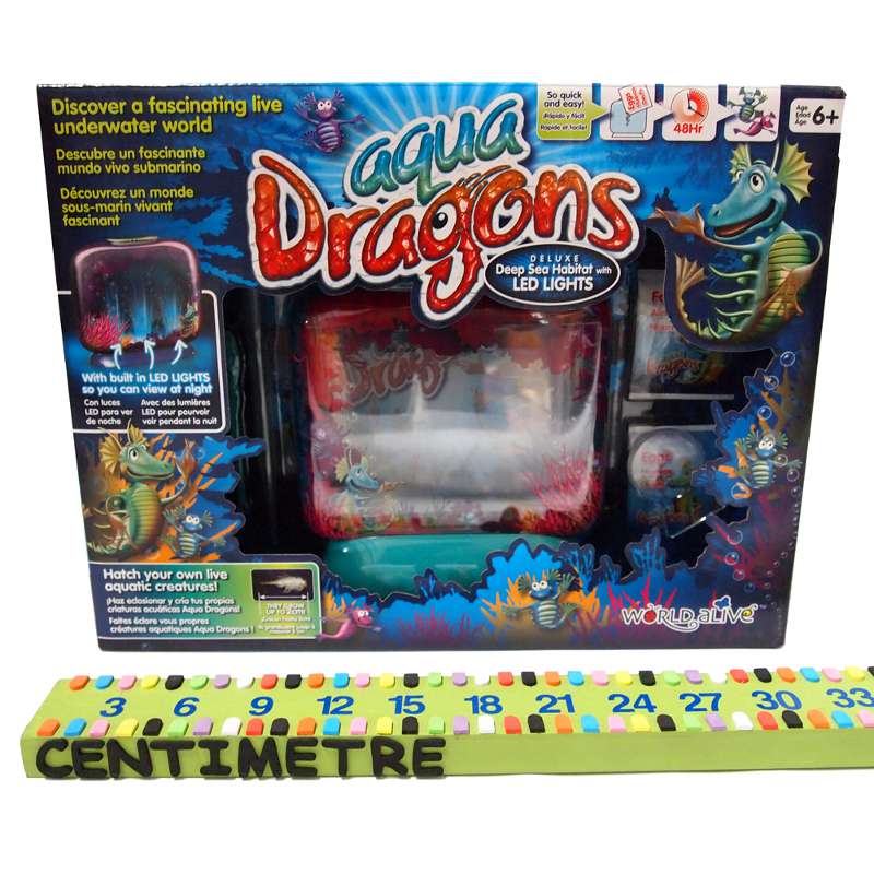 Aqua Dragons boxed kit packaging to make a great original gift and easy to wrap.