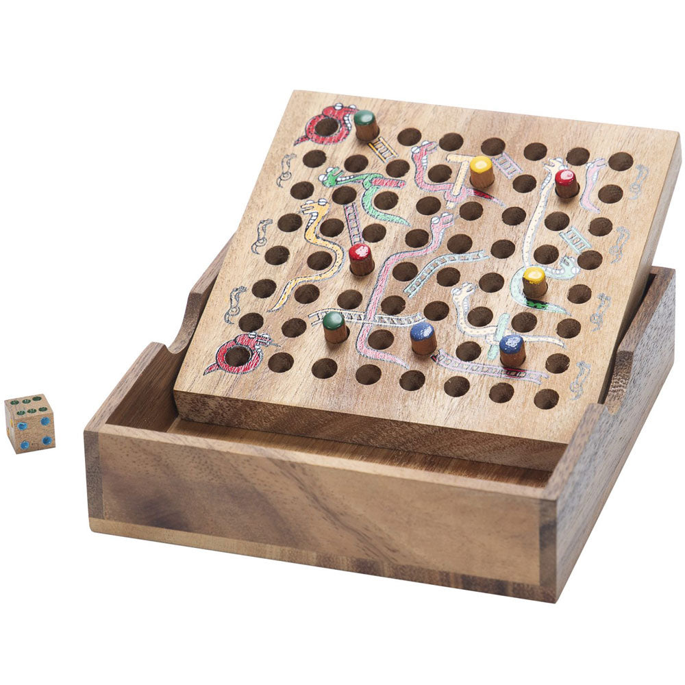[DISCONTINUED] Wolfpack Games Snakes & Ladders Wooden Game