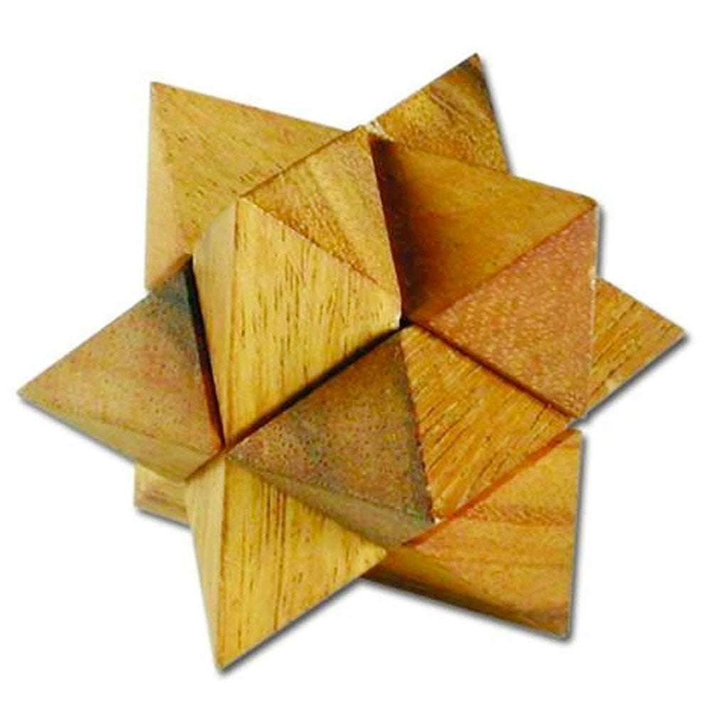 [DISCONTINUED] Wolfpack Games Star Interlock Wooden 3D Puzzle