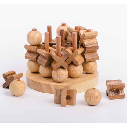 [DISCONTINUED] Wolfpack Games 3D X-O Tic Tac Toe Wooden Game
