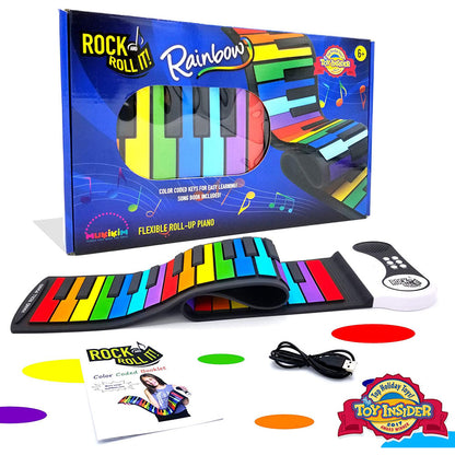 Rock and Roll It Rainbow Flexible Roll-Up Piano