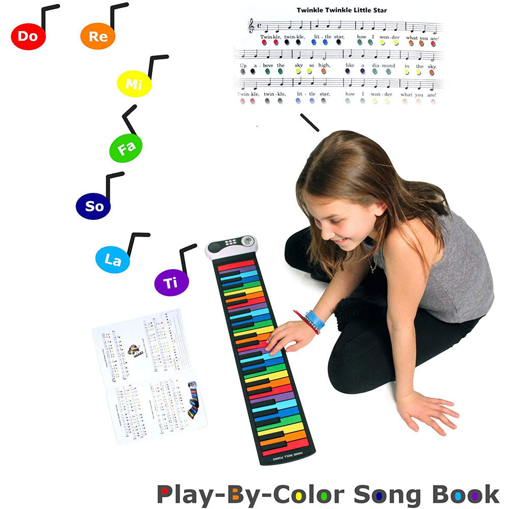 Rock and Roll It Rainbow Flexible Roll-Up Piano