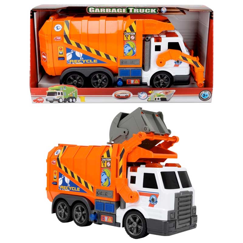 Dickie Toys Light & Sound Front Load Garbage Truck