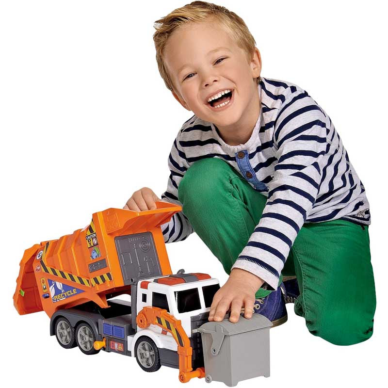 Dickie Toys Light & Sound Front Load Garbage Truck