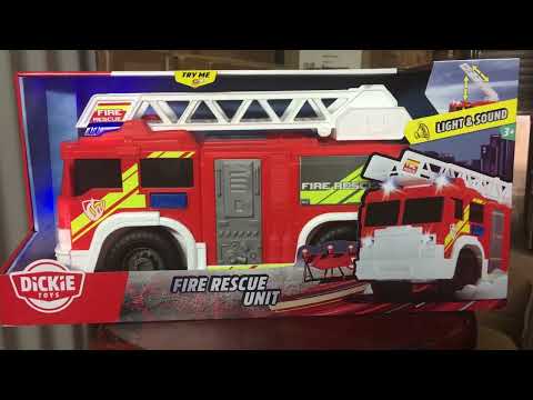 Light and Sound 30cm Fire Engine from Dickie Toys for boys and girls